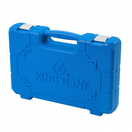 KING TONY Набор инструментов, головки, ключи, трещотка, 1/2" и 1/4", с фонариком, 83 предмета