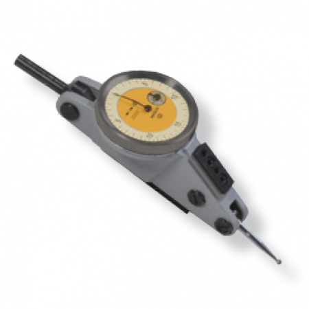 ASIMETO Индикатор рычажно-зубчатый со шкалой расположенной под углом 20° 0,01 мм, горизонтальный, 1,6 мм, 0-