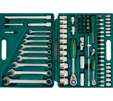 JONNESWAY Набор инструмента универсальный 1/4", 1/2", 82 предмета