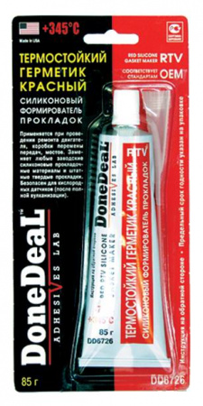 DoneDeal Герметик силиконовый красный 85гр.