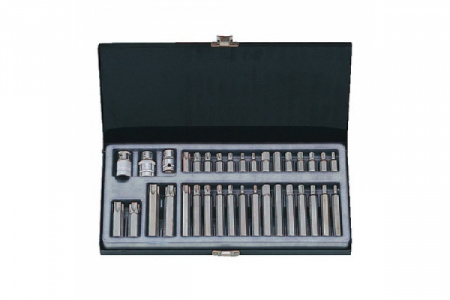 FORCE Набор вставок MIX 1/2"DR-3/8"DR (TORX, Spline) 35 пр.