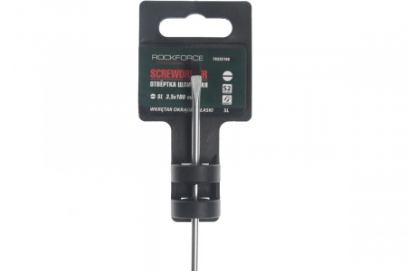 ROCKFORCE Отвертка шлицевая магнитная "Profi" S2 SL3.5х100мм
