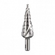 RUKO RK-101051 Сверло ступенчатое 4,0-20,0 мм, 9 ступеней, HSS, 118°, со спир. струж. канавками