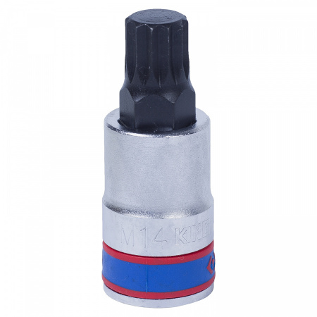 KING TONY Насадка (бита) торцевая 1/2", SPLINE, M14, L = 60 мм