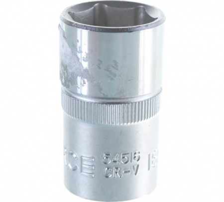 FORCE Головка торцевая 1/2" 6-гранная 16 мм L=38 мм