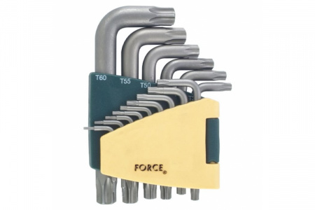 FORCE Набор ключей TORX Г-образных удлиненные Т6-T60 15 пр.
