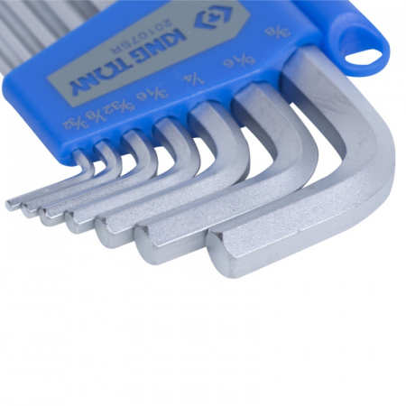 KING TONY Набор Г-образных шестигранников 3/32"-3/8", с шаром, 7 предметов