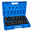 GARWIN PRO Набор ударных головок глубоких 1/2", 78 мм, 19 пр., 3/8" — 1-1/2"