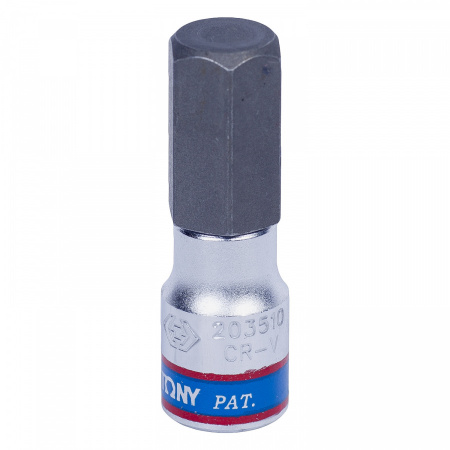 KING TONY Насадка (бита) торцевая 1/4", HEX, 10 мм, L = 37 мм