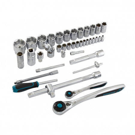 GROSS Набор инструментов 82 предмета, 120 зубьев, CrV, 1/4", 1/2"