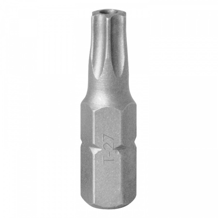 KING TONY Вставка (бита) торцевая 1/4", TORX, T27, L = 25, с отверстием 102527U