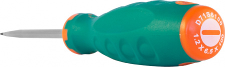 JONNESWAY Отвертка стержневая шлицевая ANTI-SLIP GRIP, SL6.5х100 мм