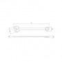 GARWIN PRO Ключ комбинированный, 1-3/8", длина общая 410 мм