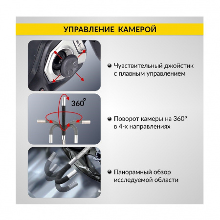 iCartool Видеоэндоскоп управляемый USB, 1Мп, 1280х720, 1м, 4мм зонд, всесторонняя артикуляция