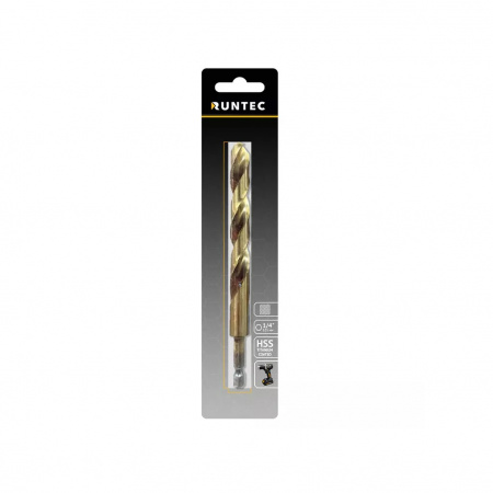 RUNTEC Сверло по металлу HSS-TiN 7 x 109 мм 1/4" HEX - E (6.35 мм)