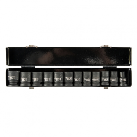GARWIN PRO Набор ударных головок 38 мм 1/2" 12пр. 10-24 мм в металлическом кейсе