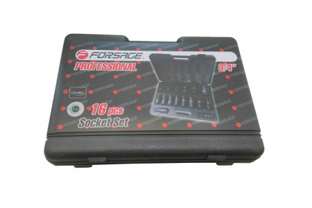 ROCKFORCE Набор ударных глубоких 6-гранных торцевых головок 3/4DR, 17-50 мм, 16 пр.