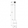 JTC Бита-головка длинная TORX 1/2" T55 х 200 мм  