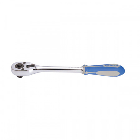 KING TONY Трещотка 1/2", 250 мм, 32 зубца, флажковая с кнопкой 4762-10G