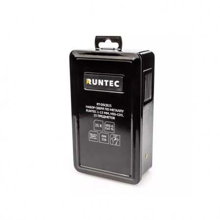 RUNTEC Набор сверл по металлу 1-13 мм, HSS-Co5, 25 предметов