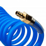 GARWIN PRO Шланг полиуретан (PU) 12*16, витой, 5 м, синий, БРС в комплекте