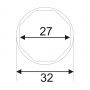 JTC Головка для датчика КПП 1/2"х27 мм 8-ми гранная 