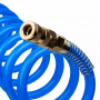 GARWIN PRO Шланг полиуретан (PU) 12*16, витой, 5 м, синий, БРС в комплекте