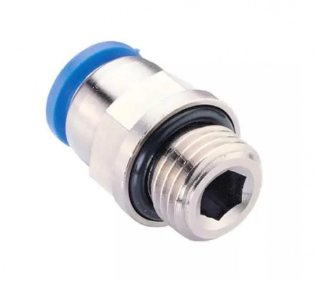 GARWIN PRO Фитинг цанговый М1/8" 4 мм, с уплотнением, металличекий корпус