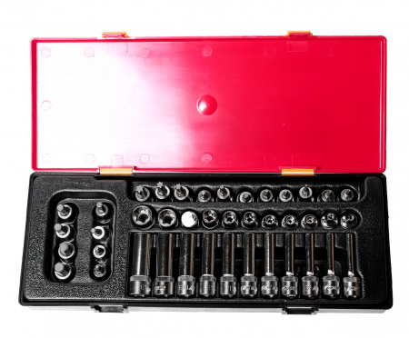 JTC Набор головок торцевых 3/8" TORX,HEX 41 предмет в кейсе 