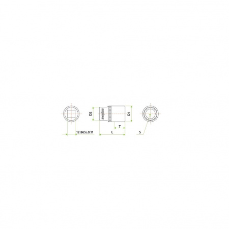 OMBRA Головка торцевая 12-гранная 1/2"DR, 32 мм
