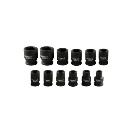 GARWIN PRO Набор ударных головок 38 мм 1/2" 12пр. 10-24 мм в металлическом кейсе