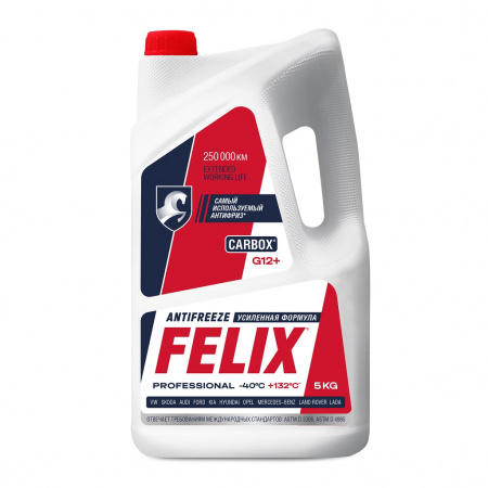 FELIX Антифриз Carbox G12+, красный 1 литр