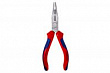 Knipex Плоскогубцы электрика для монтажа проводов, 160 мм, фосфатированные, 2-комп ручки