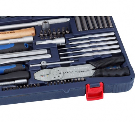 СТАНКОИМПОРТ Набор инструмента 1/2" и 1/4" с молотком, ключами, головками и трещоткой, 145 предметов