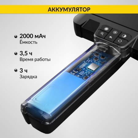 iCartool Эндоскоп промышленный, экран 4.3", 2 Мп, 1 м, 8.5 мм зонд