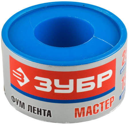 ЗУБР ФУМ лента 0.1 мм х 25 мм х15 м, 0.40 г/см3