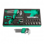 GARWIN PRO Набор отверток, головок 1/4", Г-образных ключей HEX, TORX с отв., 21 пр. в ложементе EVA