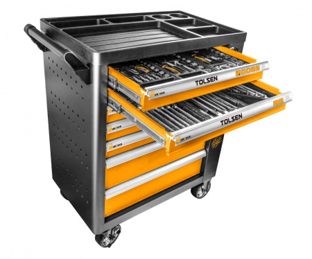 TOLSEN Набор инструментов 239 предметов, "CHAMPION", в черной тележке + динамометрический ключ