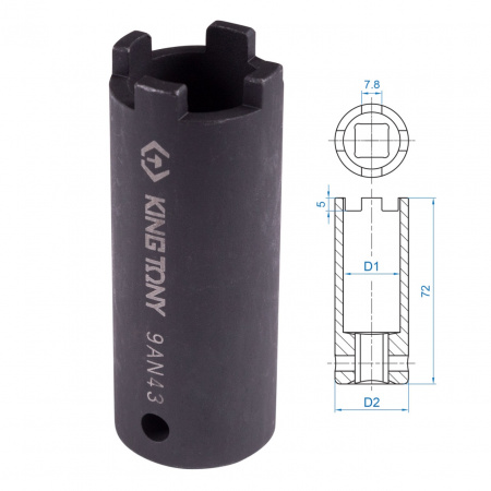 KING TONY Головка для демонтажа клапана форсунок MAN, MB, SCANIA 1/2"