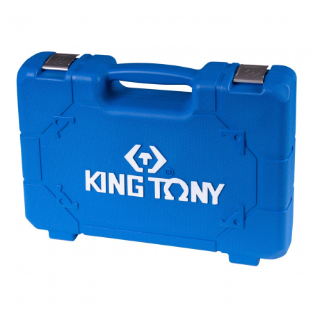 KING TONY Гайковерт пневматический ударный 1/2", 881 Нм, с комплектом головок, 19 предметов