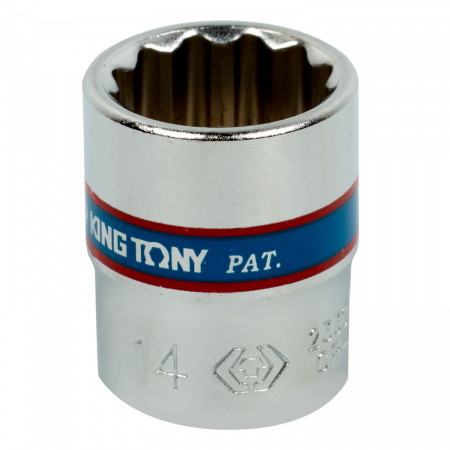 KING TONY Головка торцевая стандартная двенадцатигранная 1/4", 14 мм