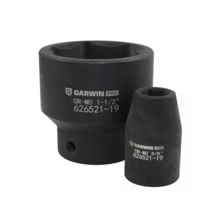 GARWIN PRO Набор ударных головок дюймовых 1/2", 38 мм, 3/8" - 1-1/2", 19 предметов