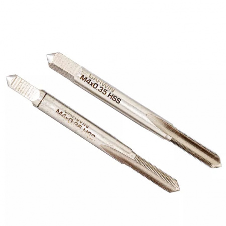 GARWIN INDUSTRIAL Метчики ручные Mf4x0.35, DIN 2181, HSS, 6H, комплект из 2 штук