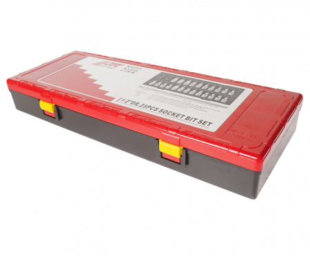 JTC Набор бит-головок 1/2" HEX H4-H14, TORX T20-T60,SPLINE M5-M12 25 предметов
