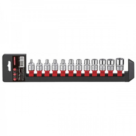 FORCE Набор головок TORX Е4-Е20 3/8", 12 пр. на пластиковом держателе