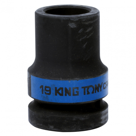 KING TONY Головка торцевая глубокая ударная четырехгранная 1", 19 мм, футорочная 