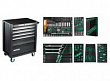 RUNTEC Тележка инструментальная 6 полочная Standart серая, с комплектом инструмента, 199 предметов