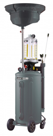 KraftWell KRW1839.80 Установка для слива и откачки масла/антифриза с подъемной ванной и мерной емкос