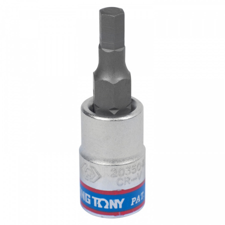 KING TONY Насадка (бита) торцевая 1/4", HEX, 4 мм, L=37 мм
