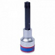 KING TONY Насадка (бита) торцевая 1/2", TORX, T50, L = 80 мм, с отверстием